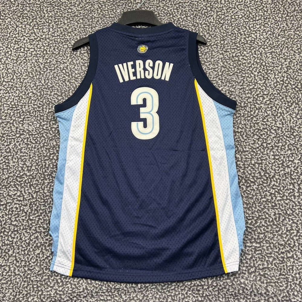 Memphis Grizzlies Iverson #3 Jersey Shirt Youth Large 14-16 Purple Adidas‎ New L